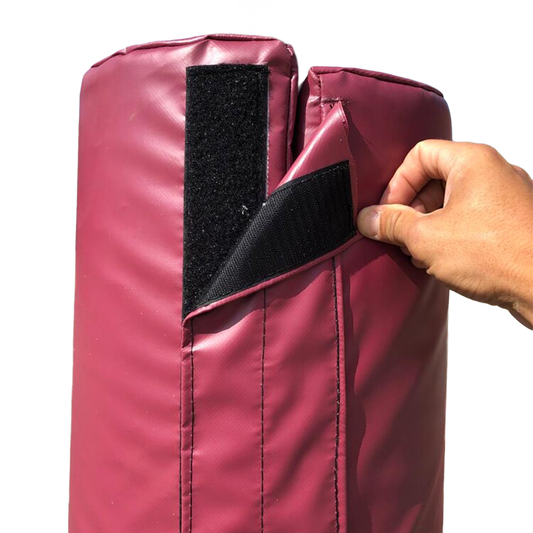 4' TALL POLE PAD, 8" DIAMETER FLAP CLOSURE ATTACHED