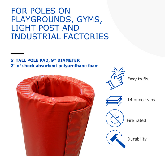 6' TALL POLE PAD, 9" DIAMETER