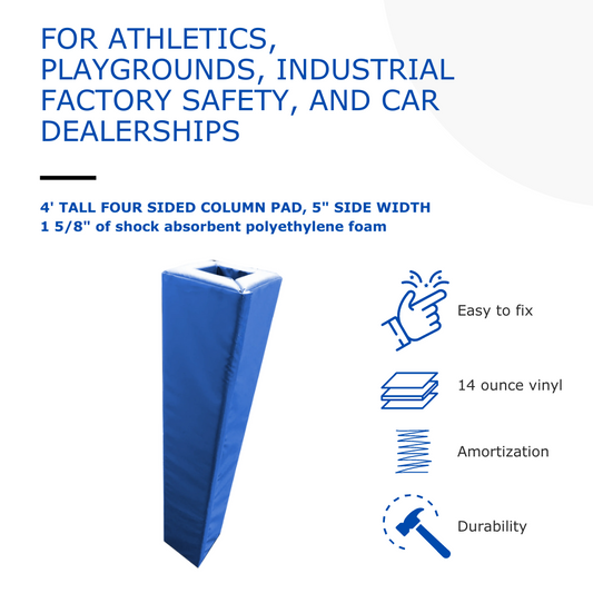 4' TALL FOUR SIDED COLUMN PAD, 5" SIDE WIDTH