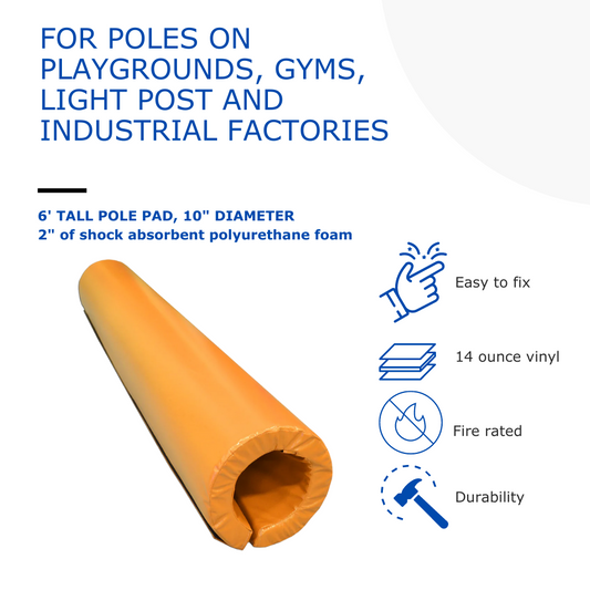 6' TALL POLE PAD, 10" DIAMETER