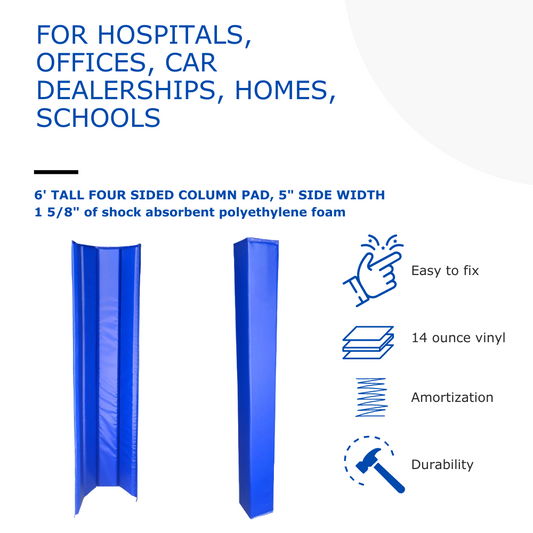 6' TALL FOUR SIDED COLUMN PAD, 5" SIDE WIDTH