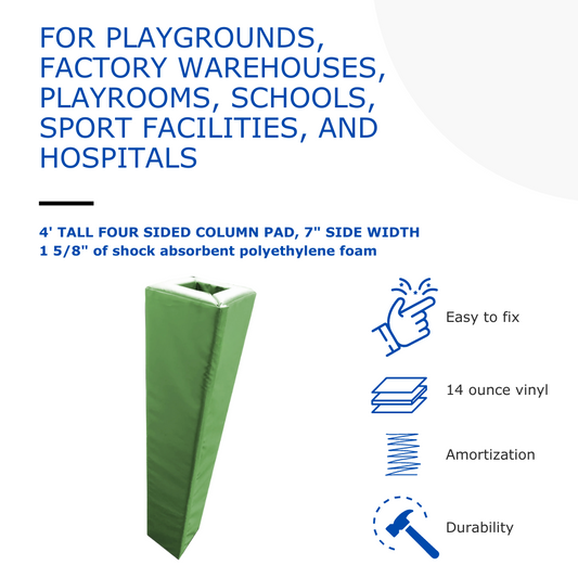 4' TALL FOUR SIDED COLUMN PAD, 7" SIDE WIDTH