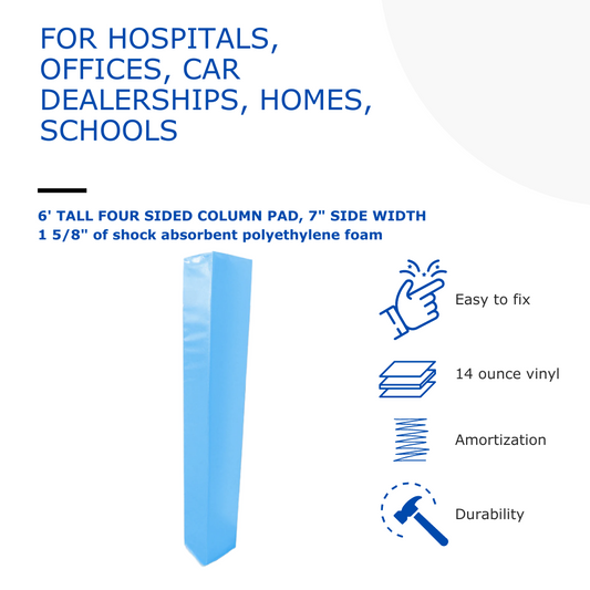 6' TALL FOUR SIDED COLUMN PAD, 7" SIDE WIDTH