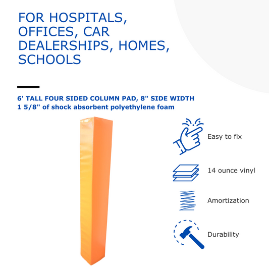 6' FOUR SIDED COLUMN PAD, 8" SIDE WIDTH