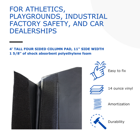 4' TALL FOUR SIDED COLUMN PAD, 11" SIDE WIDTH