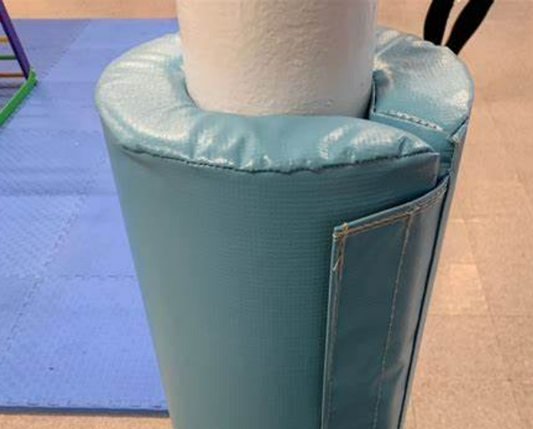 4' TALL POLE PAD, 3" DIAMETER FLAP CLOSURE ATTACHED