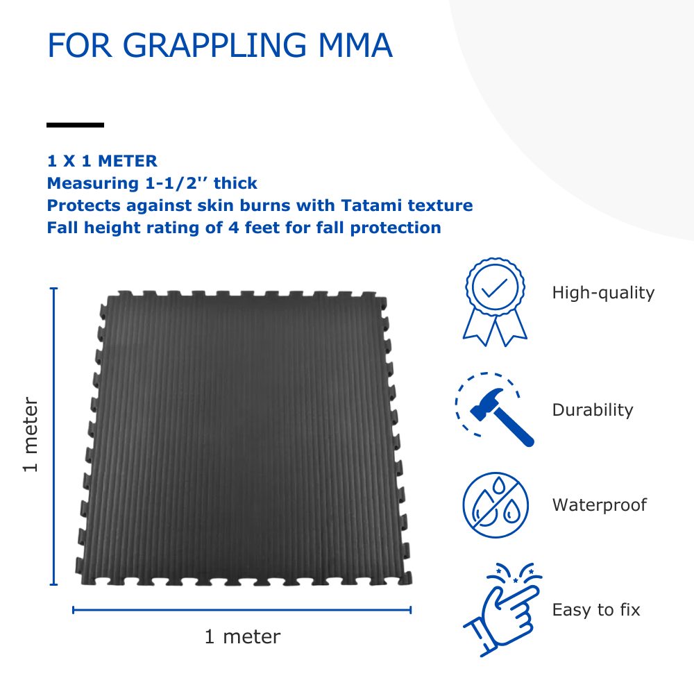 Jiu Jitsu Mats Interlocking 1-1/4 Inch x 1x1 Meter