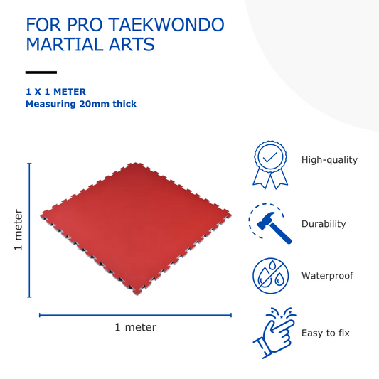 Pro Taekwondo Martial Arts Mats 20 mm x 1x1 Meter