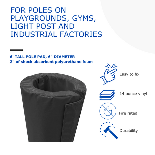 6' TALL POLE PAD, 6" DIAMETER